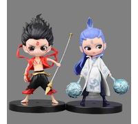 OIFAODAO Figurita de Nezha, Figuras de la Serie Nezha, Lindos Adornos muñecas, Decoraciones Escritorio 15 cm Alto, Feng Shui, Set(Set)