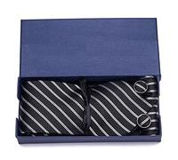 OIFAODAO, Gemelos determinados del Lazo de la Caja Regalo con Las Corbatas Tejidas jacquar fijadas for el Banquete Boda los Hombres ，Corbatas
