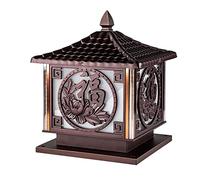 OIFAODAO, La wi Glas Anti-RU Rur Colu Pill Lante Vinta C Lig f Fen Pat Gard Afuera ，Tapa para lámpara de Pilar Exterior(11.8in*14.9in)