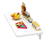 OIFAODAO, Mesa de Desayuno Plegable montada en la Pared, Escritorio Hoja abatible for el hogar, Cocina, Comedor, for Oficina y portátil,Mesa Plegable en Pared(L90xW40cm/L35xW16in)