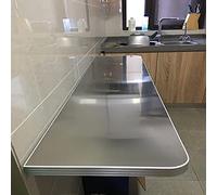 OIFAODAO Mesa Plegable for Desayuno montada en la Pared, Mesa de Trabajo de Comedor con Hojas abatibles, Mesa Colgante de Acero Inoxidable for Ahorrar Espacio(120x40cm/47inchx16inch)