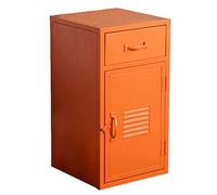 OIFAODAO, Mesita De Noche Estilo Cajón Dormitorio Gabinete Almacenamiento Industrial Retro Mesa Esquina Creativa Muebles Decorativos Multifunción 65 CM,Rojo ，Armarios de Almacenamiento(Orange)