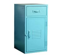 OIFAODAO, Mesita De Noche Estilo Cajón Dormitorio Gabinete Almacenamiento Industrial Retro Mesa Esquina Creativa Muebles Decorativos Multifunción 65 CM,Rojo ，Armarios de Almacenamiento(Blue)