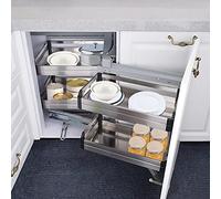 OIFAODAO, Organizador de gabinete Esquina ciega for Optimizador Esquinas, Armario Cocina con Montaje Sencillo, extraíble hacia la Derecha ，Estante de Almacenamiento para armarios de Cocina