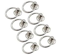 OIFAODAO, Paquete de 8 manijas un solo orificio, tiradores gabinete antiguos for barra, baño, armario, cajones, anillos ，Tiradores de anilla(Silver)