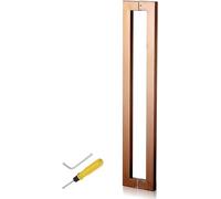 OIFAODAO Puerta de vidrio, Ducha de baño moderna alta resistencia con entrada acero inoxidable, herrajes, tirador puerta cobertizo vidrio dos lados(Rose Gold,150cm/59inch)