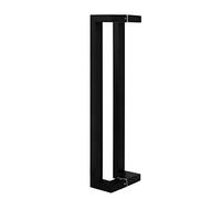 OIFAODAO Puerta de vidrio, Manija de puerta acero inoxidable con sistema push-pull for vidrio, acabado negro mate, 5 tamaños(Length 800mm/31.5inch)