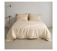 OIFAODAO, Sábanas de algodón Egipcio, Funda Almohada, nórdica, Juegos Cama, Ropa tamaño Doble, Queen y King, Color sólido,Algodón Egipcio(Pink,Twin)