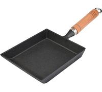 OIFAODAO, Sartén for parrilla, sartén Mini Tamagoyaki con diseño anticaliente Han e de madera, uso for freír huevos, panqueques, Etc ，Sartén para filetes
