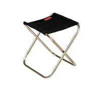 OIFAODAO Taburete de Camping, Taburete de Camping Plegable, Banco bajo, portátil, Aluminio, for Playa, pequeño(Black)