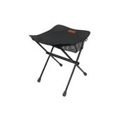 OIFAODAO Taburete de Camping, Taburete de Camping portátil, Plegable, Ultraligero, aleación Aluminio, con Almacenamiento(Black)
