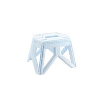 OIFAODAO Taburete de Camping, Taburete Plegable portátil for Acampar al Aire Libre, Taburete de plástico for, Camping con asa Alta Capacidad Carga(Light Blue)