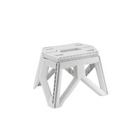 OIFAODAO Taburete de Camping, Taburete Plegable portátil for Acampar al Aire Libre, Taburete de plástico for, Camping con asa Alta Capacidad Carga(White)