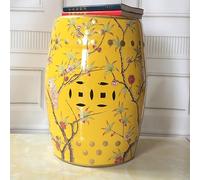 OIFAODAO Taburete de cerámica con Forma de Tambor ， Taburete de decoración jardín, Taburete for el hogar, Mesa portátil, Sala Estar, Utilizado en diversas Ocasiones Interiores y Exteriores(E)