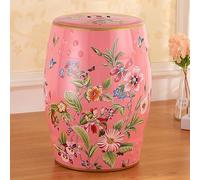 OIFAODAO Taburete de cerámica con Forma de Tambor ， Taburete de Tambor for decoración jardín, Estilo Retro cerámica esmaltada con Superficie, fácil Limpiar, Adecuado for Patio(A)