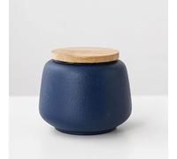 OIFAODAO, Tarros de almacenamiento estilo chino, latas té, tarro cerámica con tapas selladas for, café, azúcar, rojo ，Bote para té(Blue)