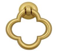 OIFAODAO, Tirador de anillo caída for cajón antiguo, tiradores armario cocina cepillados, dorados for puerta, aparador, paquete 4 unidades ，Tiradores de anilla