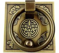 OIFAODAO, Tiradores antiguos, conjunto de estilo chino, armarios cocina, cajón armario, decoración muebles clásicos, mango cobre puro clásico ，Tiradores de anilla