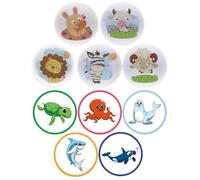 OIGWBPH 10 piezas Pegatinas para Orinal,Potty Training,WC Bebe,Pegatina que Cambian de Color,Interesantes,Reutilizables para Niños y Niñas con 12 Patrones de Dinosaurio Coche Animal