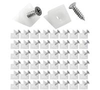 OIGWBPH 50 Piezas Conectores de Panel Trasero, Cuñas, Fondos de Cajón Abatibles, Estabilizadores de Fondo de Cajón con Parte Trasera Plana para Cajones y Muebles, Adecuado para Cajones