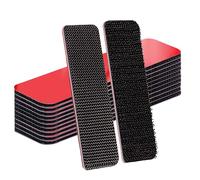 OIHCAZ - Cinta adhesiva de velcro 3M, paquete de 10 tiras de velcro impermeables y resistentes (10 x 3 cm), tiras de velcro adhesivas para el hogar, coche, exterior, madera