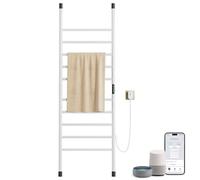 OihPaw Toallero Eléctrico,Blanco Toallero Electrico de Suelo Tipo Escalera,WiFi radiador toallero electrico,1700×550mm toallero electrico baño,Interruptor táctil y Temporizador,calienta Toallas