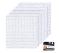 Oiieco 1000 unidades de puntos adhesivos de doble cara de 10 mm - Puntos adhesivos redondos transparentes, almohadillas adhesivas fuertes y resistentes al agua, sin residuos, para manualidades