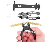 Oiieco Alicates de cadena para bicicleta, divisor de cadena de bicicleta, alicates para cadena de bicicleta, alicates con medidor de cadena para bicicletas de carretera, bicicletas de montaña