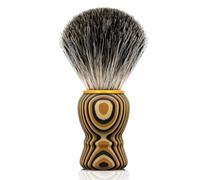 Oiieco Brocha de afeitar para hombre, pelo de tejón, hecho a mano, tradicional, para limpieza facial suave y preparación del afeitado, 1 unidad, color marrón