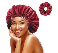 Oiieco Gorro de seda para dormir, gorro de ducha, gorro de ducha, gorro ajustable, para dormir, protección del cabello, para mujeres con pelo natural rizado