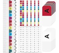OIIKI 364 pestañas del alfabeto, calcomanías coloridas/blancas de la A a la Z, 26 letras del alfabeto, índices alfabéticos, etiquetas adhesivas del alfabeto escolar para libros, diccionario, notas,
