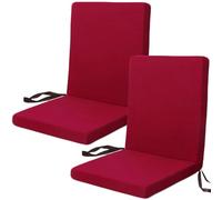 OIJKLA Cojín de jardín 2 Piezas 110 * 50 * 5 cm Cojín de Silla de jardín con Respaldo Alto con Lazos, cojín de Asiento para sillas de jardín, tumbonas.
