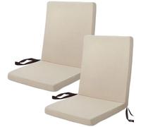 OIJKLA Cojín para Silla reclinable, 2 Piezas, 90 x 45 x 5 cm, cojín para Silla de jardín con Respaldo Alto con Lazos, cojín de Asiento para sillas de jardín, tumbonas.