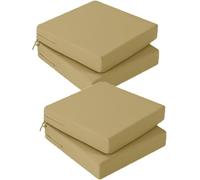 OIJKLA Cojines de Asiento para sillas de jardín de 45 x 45 cm (4 Unidades). Cojines Impermeables para Muebles de Exterior con Lazos, sillas de Comedor y sillones.