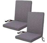 OIJKLA Cojines de jardín 2 Piezas 110 * 50 * 5cm Cojín de Silla de jardín con Respaldo Alto con Lazos, cojín de Asiento para sillas de jardín, tumbonas.