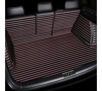 OIJNMHYB Coche Funda Maletero Estera para Volvo XC90 7 Places 2016-2023, Rayas Completamente Rodeada Cuero Maletero Alfombrillas Impermeable Protector,B/Black-Red