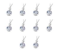 Oikabio 10X Reloj de Bolsillo Azul Plata Pequeño de Cuarzo Retro Clásico Modelos de Pareja