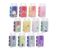 Oikabio 12 paquetes de cera perfumada para derretir cera cuadrada, cera perfumada derretida, cera de soja derrite para calentadores, cera cuadrada de regalo, cera para talco de bebé