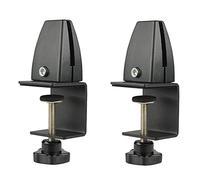 Oikabio 2 unidades de escritorio de oficina, separador, abrazadera, protección de vista, soporte de clip para pantalla, deflector de sonido, abrazadera para abrazadera de mesa, color negro