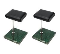 Oikabio 2X Varilla de Soporte de Plata de MáRmol Verde Soporte de Exhibición de la Pulsera de la Pulsera del Reloj, Soporte de para Almacenamiento de Joyas, Soporte de Reloj