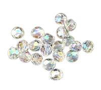 Oikabio 500 cuentas de cristal acrílico facetadas redondas de color transparente de 6 x 6 mm de diámetro - joyas que forman descubrimientos, habilidades de bricolaje