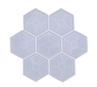 Oikabio 8 Paquete Hexágono Silicona Posavasos Moldes Molde de Resina de Silicona, Moldes epoxi para Fundición con Resina, Concreto, Cemento