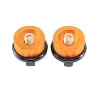 Oikabio Adaptador de gas de 2 piezas, seguro y duradero, conector para botellas de camping, adaptador para el bidón de butano al aire libre