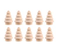 Oikabio Árbol de Navidad en blanco para decoración de tartas, 1 paquete de 10 unidades
