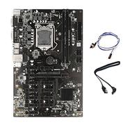 Oikabio B250 BTC Placa base con cable de interruptor+cable SATA 12 PCIE a USB3.0 ranura LGA1151 DDR4 RAM SATA3.0 para BTC/ETH