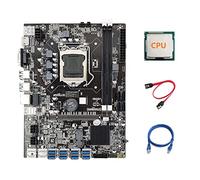 Oikabio B75 ETH minería placa base 8xPCIE adaptador USB+CPU+cable de red RJ45+cable SATA LGA1155 MSATA B75 minero placa base