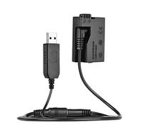 Oikabio -Batería ficticia E8 con cable adaptador USB de banco CC de repuesto para LP-E8 para cámaras DSLR 550D 600D 650D 700D