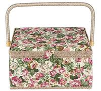 Oikabio Cesta de Costura Extra Grande, Cesta de Costura Vintage, para Almacenamiento de Agujas, Hilo, MéTrica Suministros de Costura