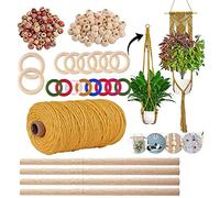 Oikabio Macramé Plantas Colgador Sillas para principiantes Sillas para Adultos Artistas Necesidades y Materiales 3 mm Cordón de macramé Lazo