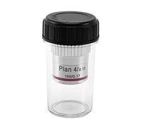 Oikabio Microscopio Plan acromático Objetivo Lente 4X Biológico Metalúrgico Microscopio Objetivos